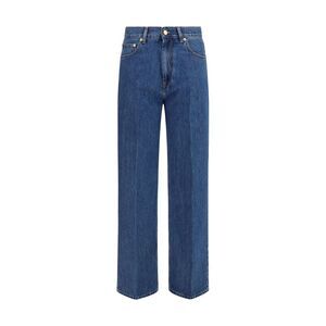 Darkpark Blue Cotton Relaxed Fit Women's Jeans